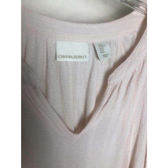 Cynthia Rowley long sleeve top, size XL, in beige. - Picture 2 of 4